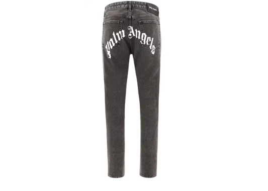 Palm Angels Logo Black Denim Jeans