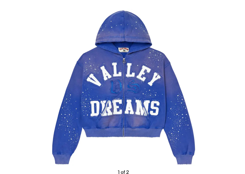 Vale Forever Classico Zip Up Hoodie Sapphire