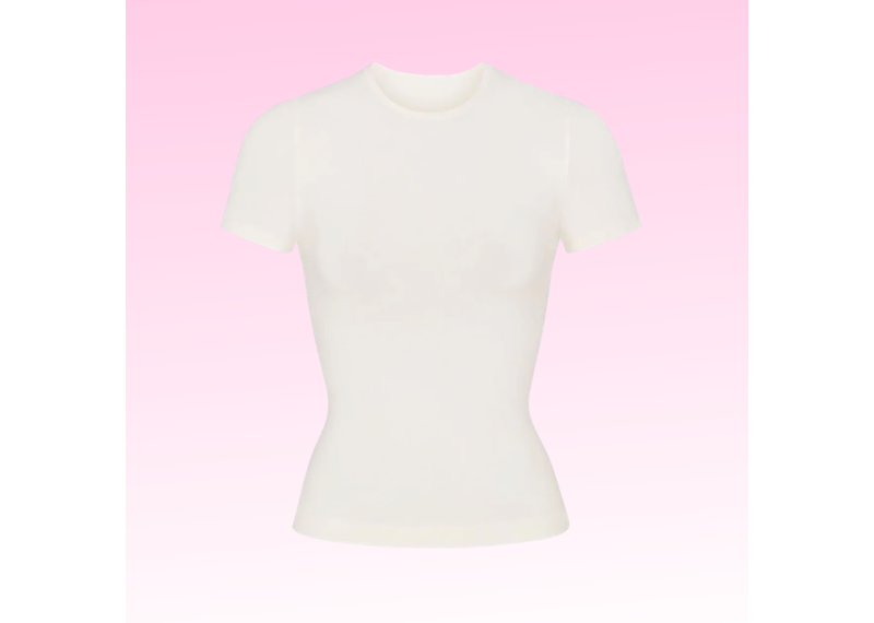 SKIMS Soft Smoothing Seamless T-shirt- MARBLE