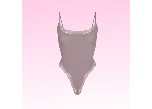 SKIMS Fits everybody lace cami bodysuit- ZINC