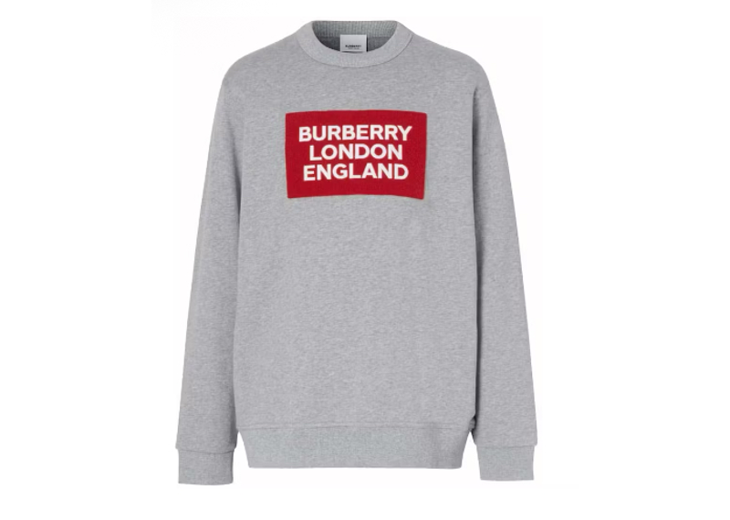 Burberry Logo Patch Cotton Sweatshirt