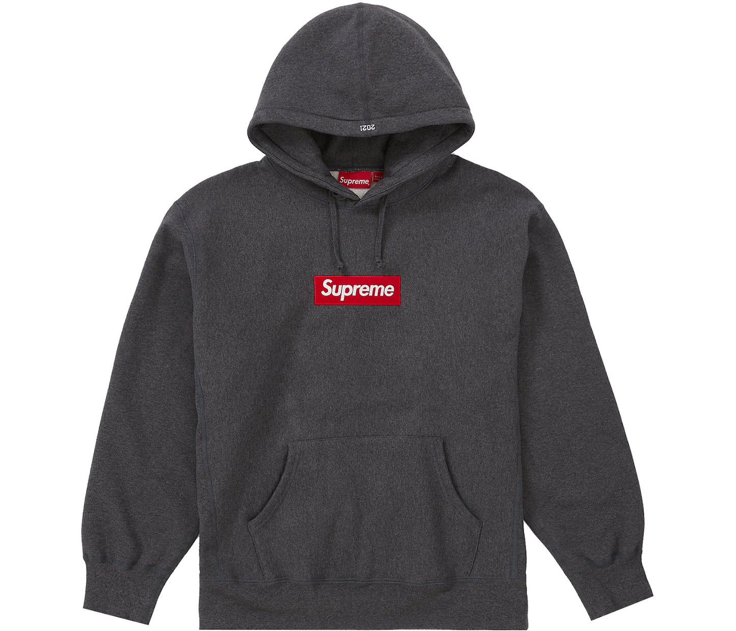 Supreme Box Logo Hooded Sweatshirt (FW21) Charcoal
