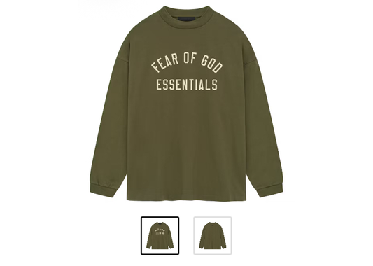 Fear of God Essentials Jersey Long Sleeve Military