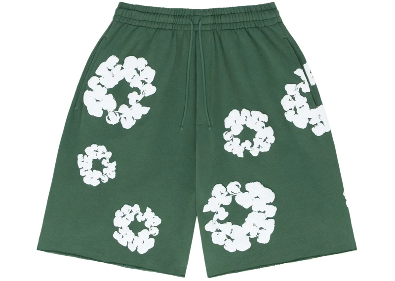 Denim Tears Cotton Wreath SweatShorts Green