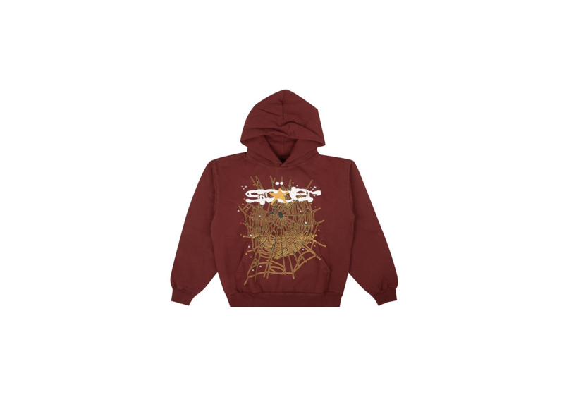 Sp5der Web Logo Hoodie Maroon