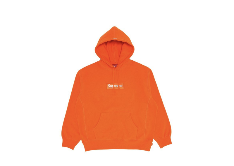 Supreme Box Logo Hooded Sweatshirt Dark Orange