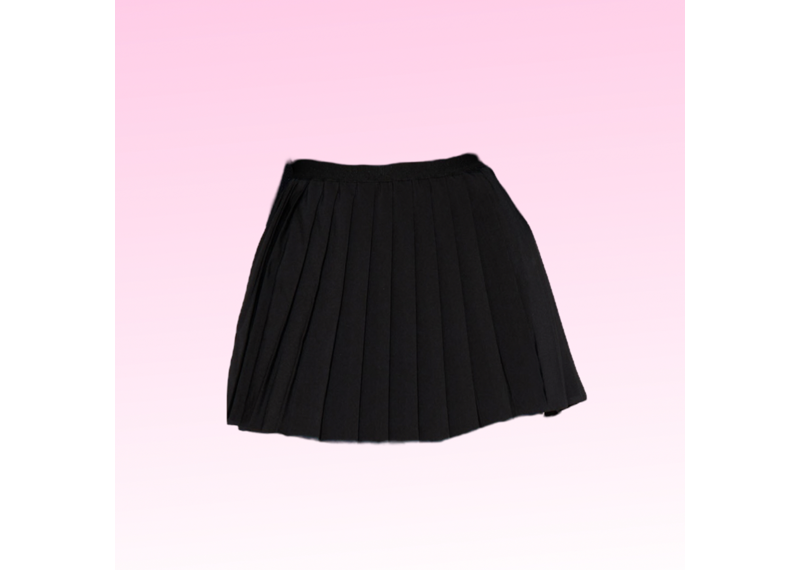 Blacked Out Pleated Skirt