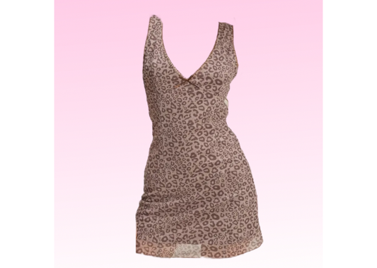 Nothing But Leopard Mini Mesh Dress