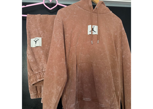 Air Jordan Washed Brown Sweat Suit