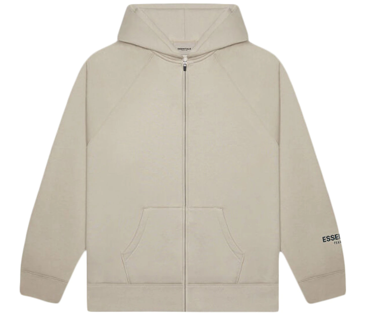 Fear of God Essentials Full Zip Up Hoodie Applique Logo String