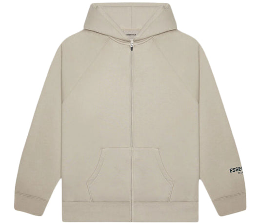 Fear of God Essentials Full Zip Up Hoodie Applique Logo String