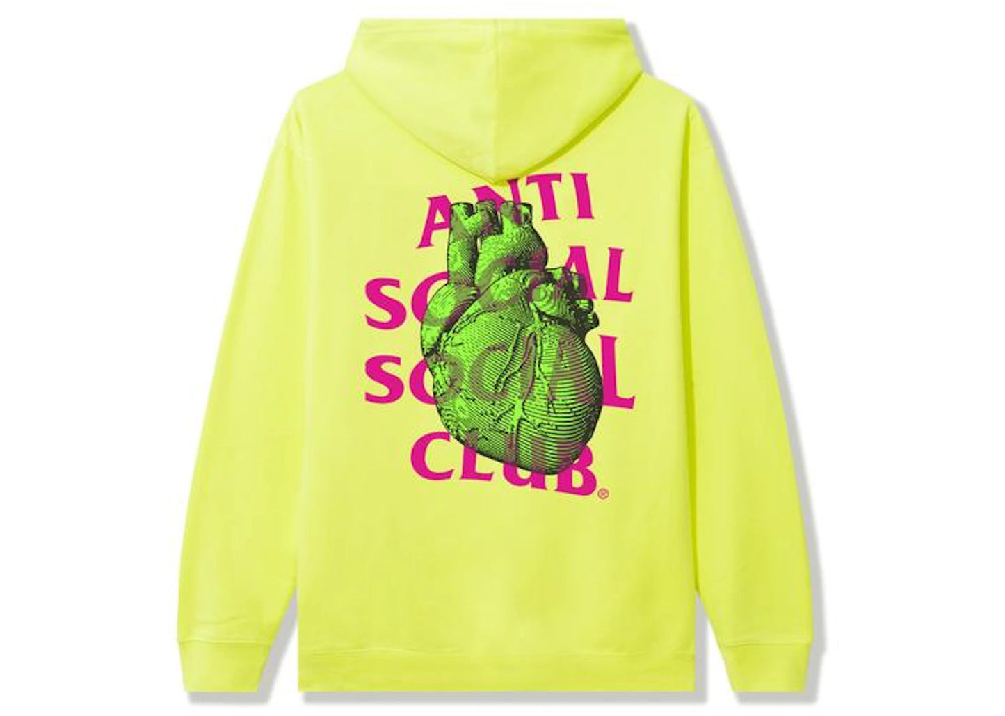 Anti Social Social Club Pulse Check Safety Hoodie Yellow