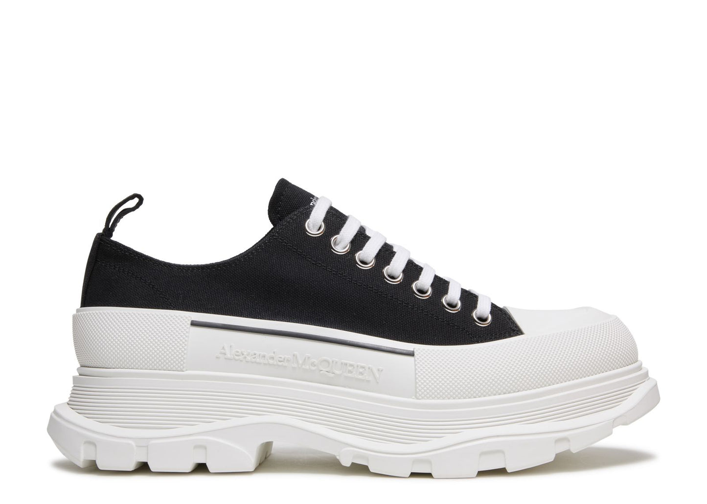 Alexander McQueen Tread Slick Lace Up Black White
