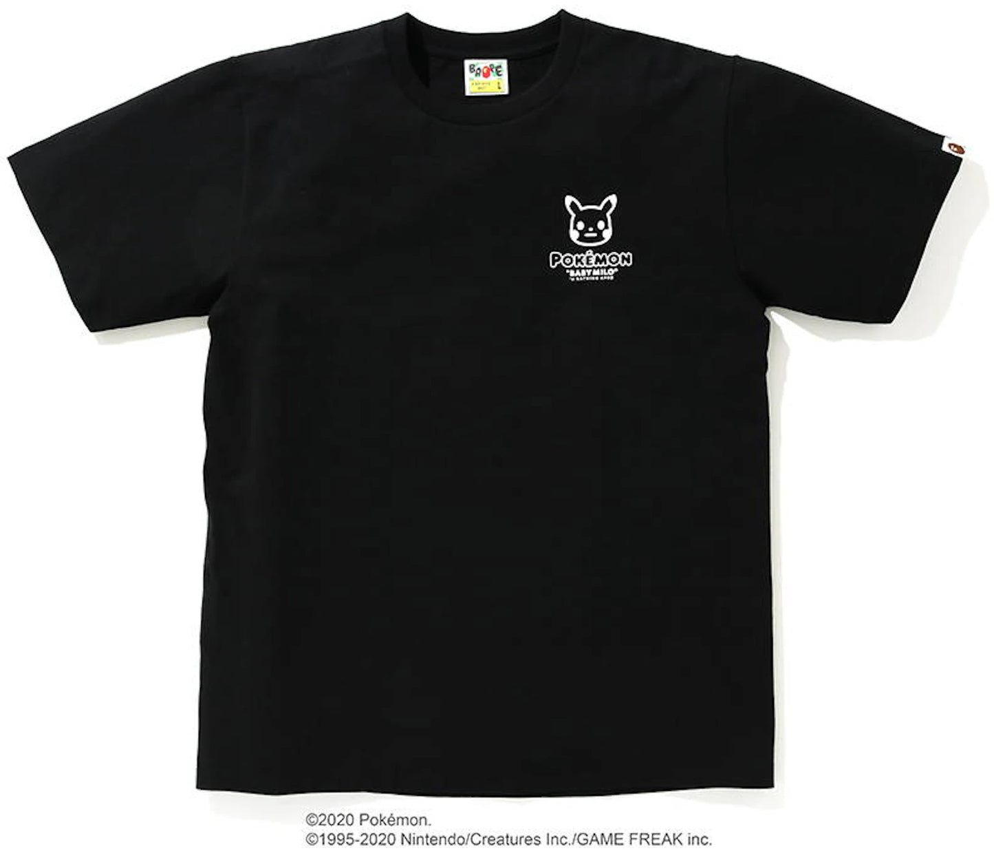 BAPE x Pokemon Monotone Ape Head Tee #1 Black