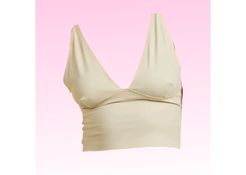 Soft Smoothing V-Neck Top - Bone
