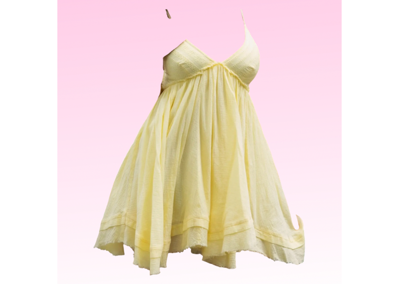 Sienna Baby Doll Dress - Yellow