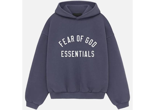 Kids Essentials Fear of God Hoodie Marine