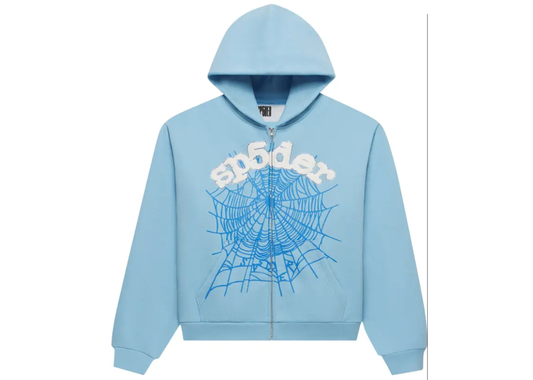 Sp5der OG Web Zip Up Sky Blue