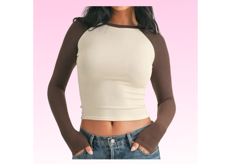 Y2K Long Sleeve Tee - Chocolate