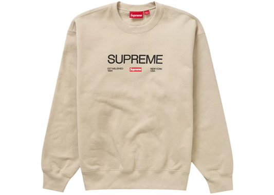 Supreme Established Crewneck Beige