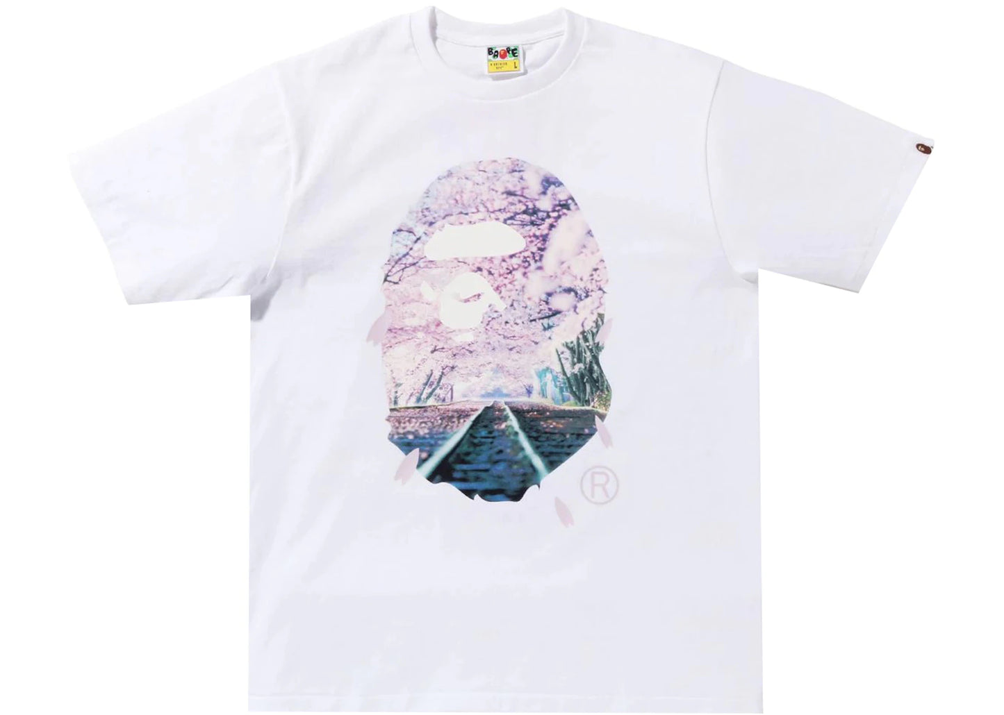 BAPE Sakura Photo Ape Head Tee (SS22) White