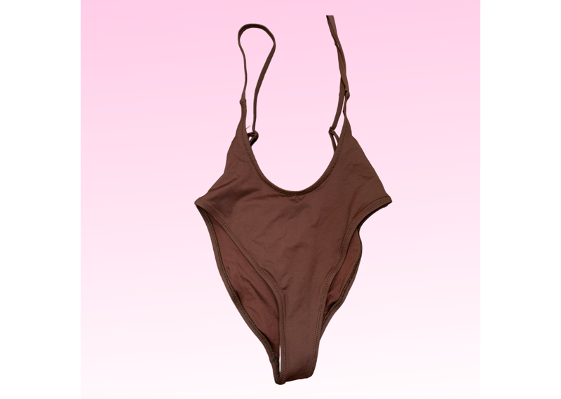 SKIMS Swim Open Bust One-Piece- COCOA