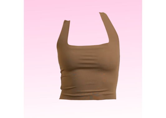 Soft Smoothing Halter Top - Chocolate