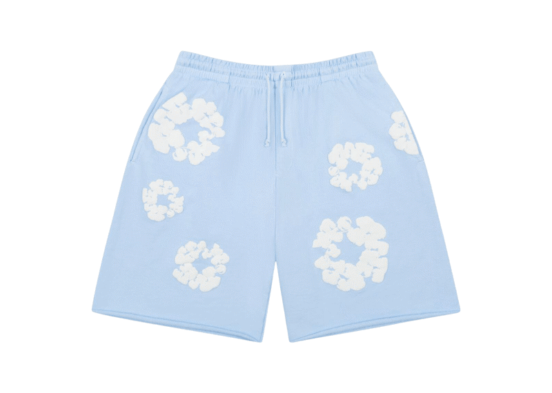Denim Tears Cotton Wreath Sweatshorts Powder Blue