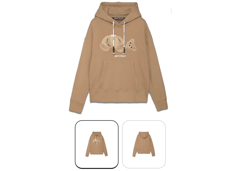 Palm Angels Bear Hoodie Beige