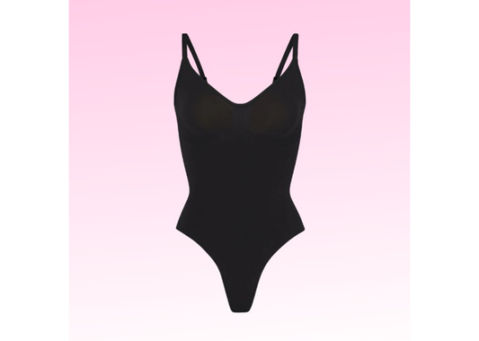 SKIMS SEAMLESS SCULPT THONG BODYSUIT- ONYX