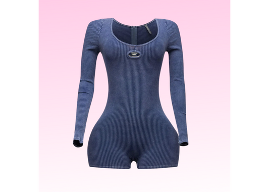 Your Favorite Romper- Washed Denim