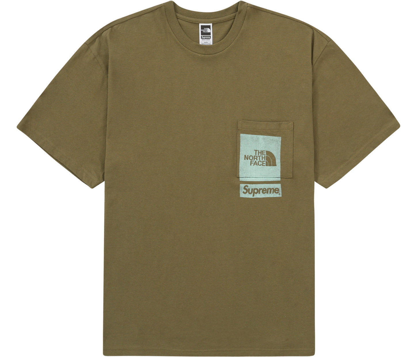 Supreme The North Face Printed Pocket Tee Olive