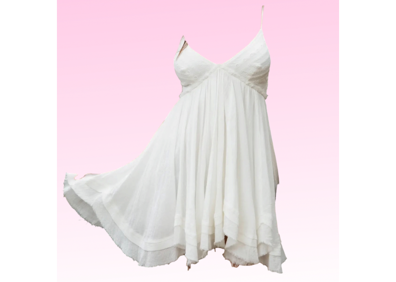 Sienna Baby Doll Dress - White