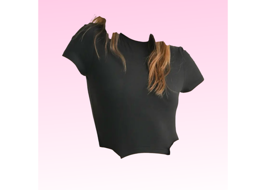 Soft Knit Jersey Crewneck Tee - Black