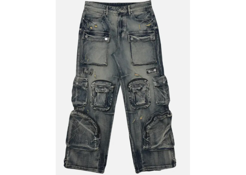 Utility Cargo Denim Pants Medium Stone Tint