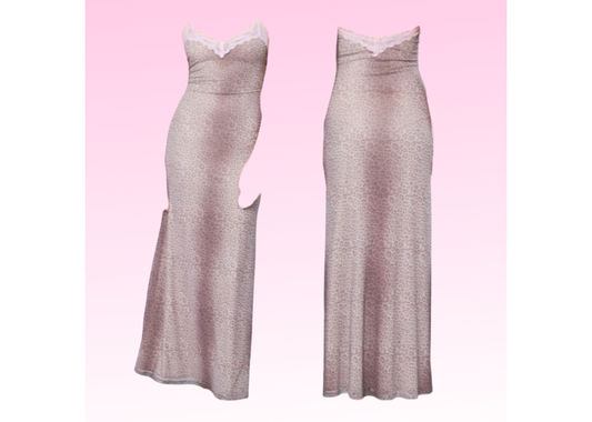 Sweetheart Leopard Mesh Maxi