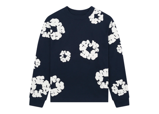 Denim Tears Cotton Wreath Long Sleeve - Navy