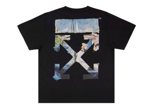 Off-White Colour Painting Diagonals Arrows Tee Black