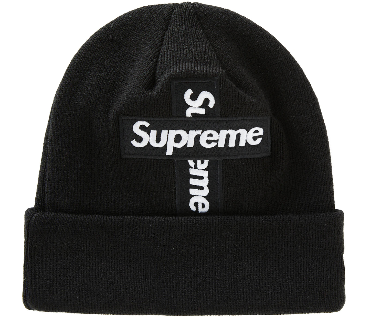 Supreme New Era Cross Box Logo Beanie Black