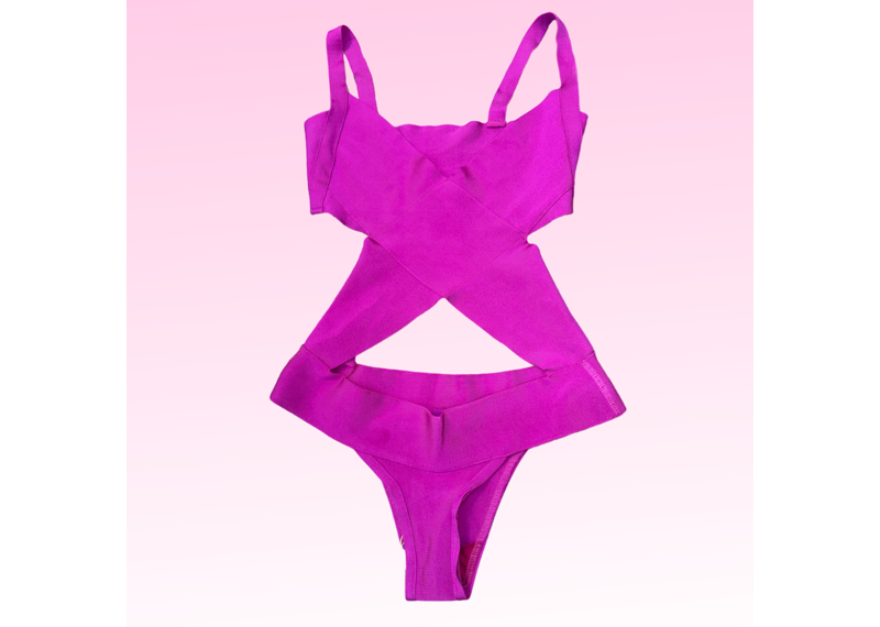 SKIMS Swim Knit Monokini - LOLLIPOP