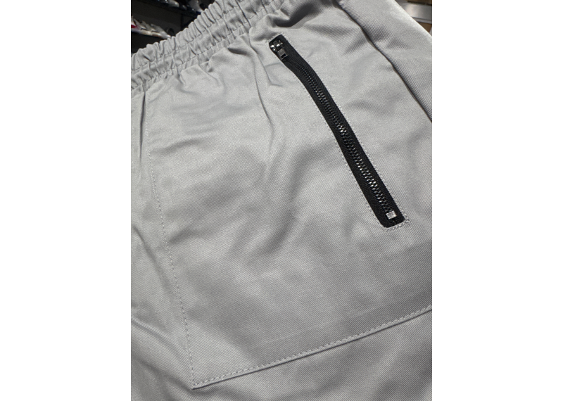 Twill Elastic Bottom Pants Cool Grey