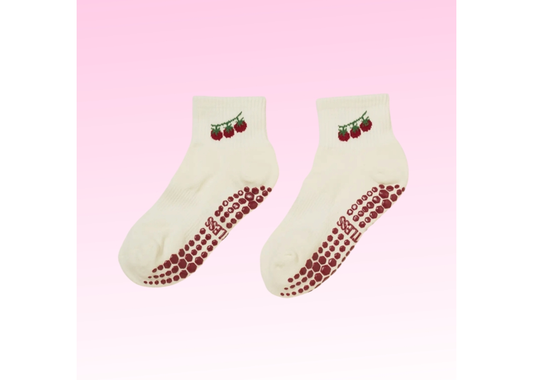 Fruit Cropped Grip Socks