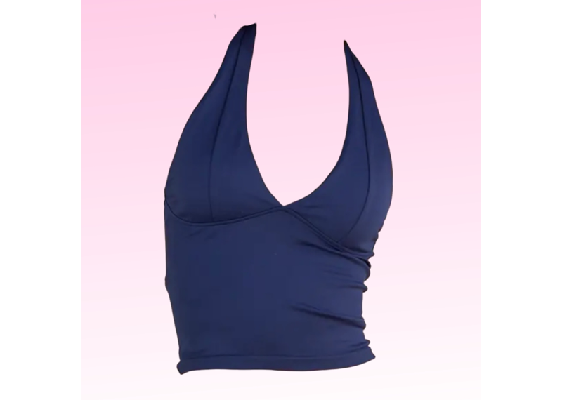 Soft Smoothing Halter Top - Navy