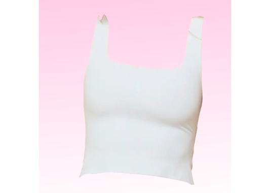 Soft Smoothing Squareneck Top - White