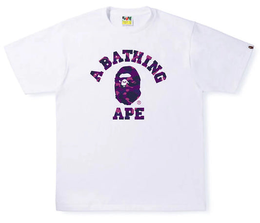 BAPE Color Camo College Tee White Purple