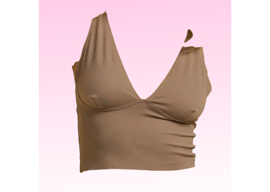 Soft Smoothing V-Neck Top - Ash