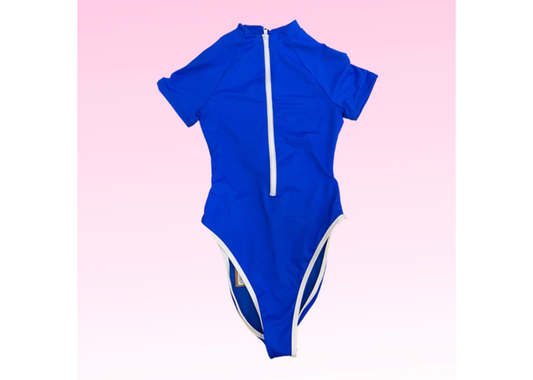 SKIMS Cobalt Zip Front One Piece Swim