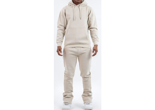 Stacked Flare Sweatsuit Sand