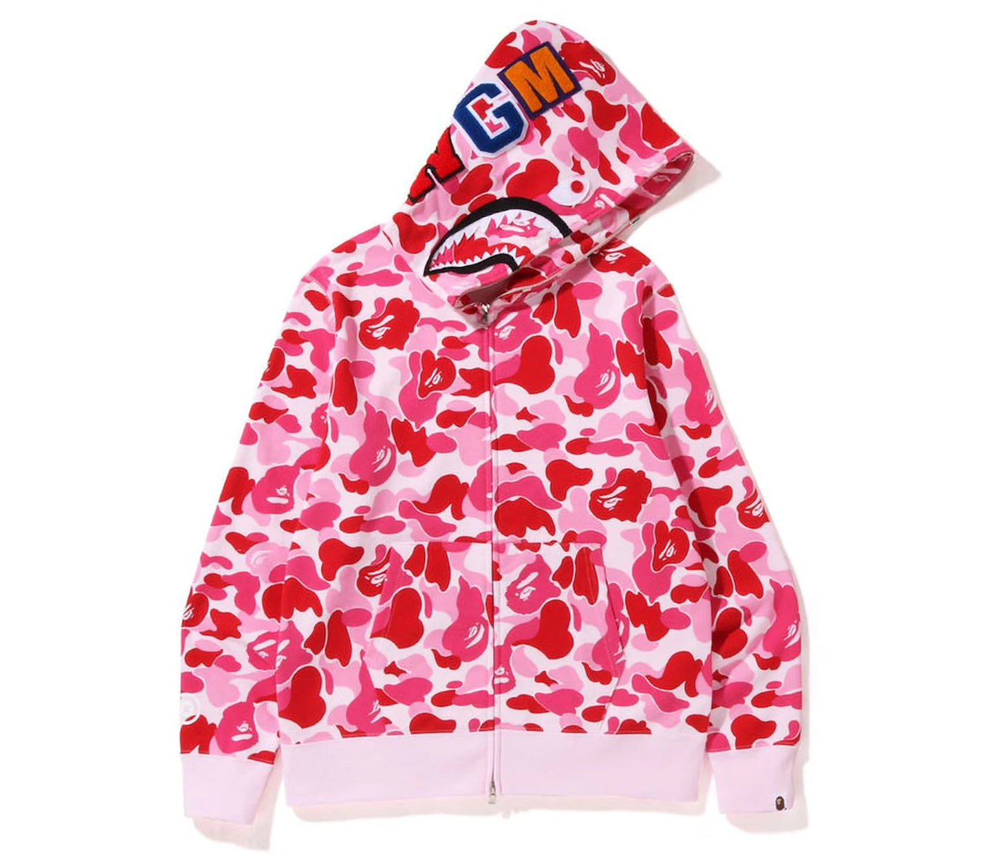 BAPE Big ABC Camo Shark Full Zip Hoodie Pink