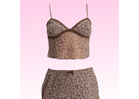 Nothing but leopard mesh set